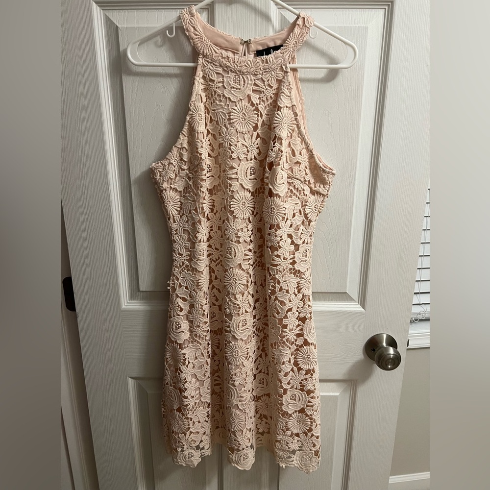 Lulus size xl cream colored lace dress